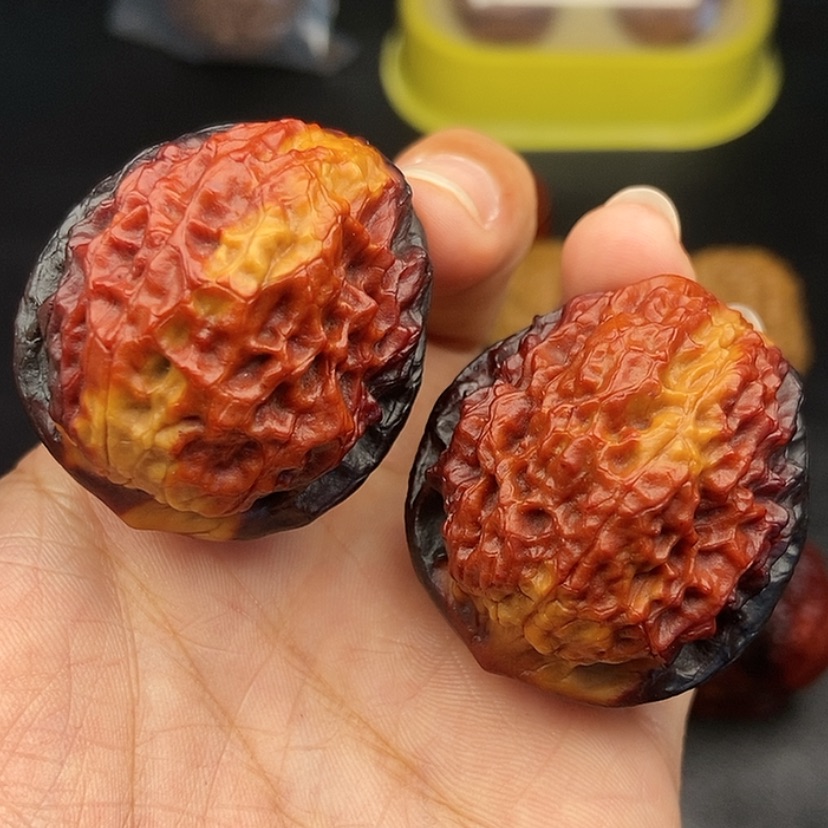 【闪购商品】把件文玩核桃40尺麒麟纹狮子