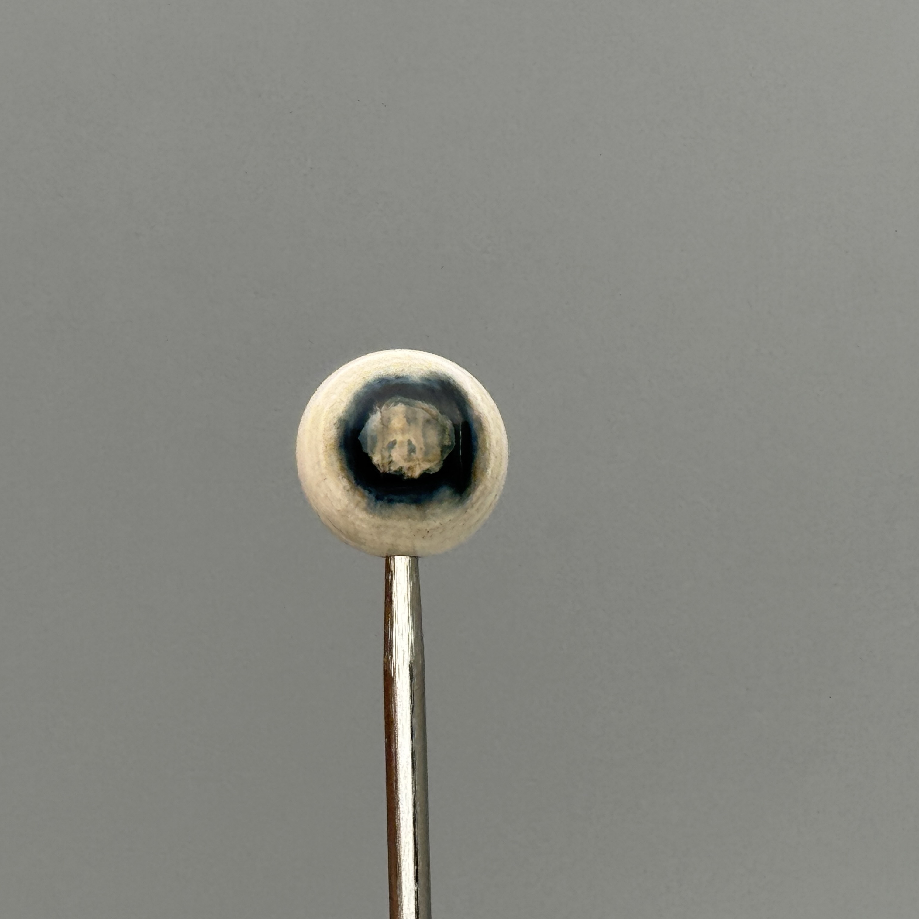 DEZHI/德志约10mm蓝眼睛单珠一颗天然猛犸牙A265