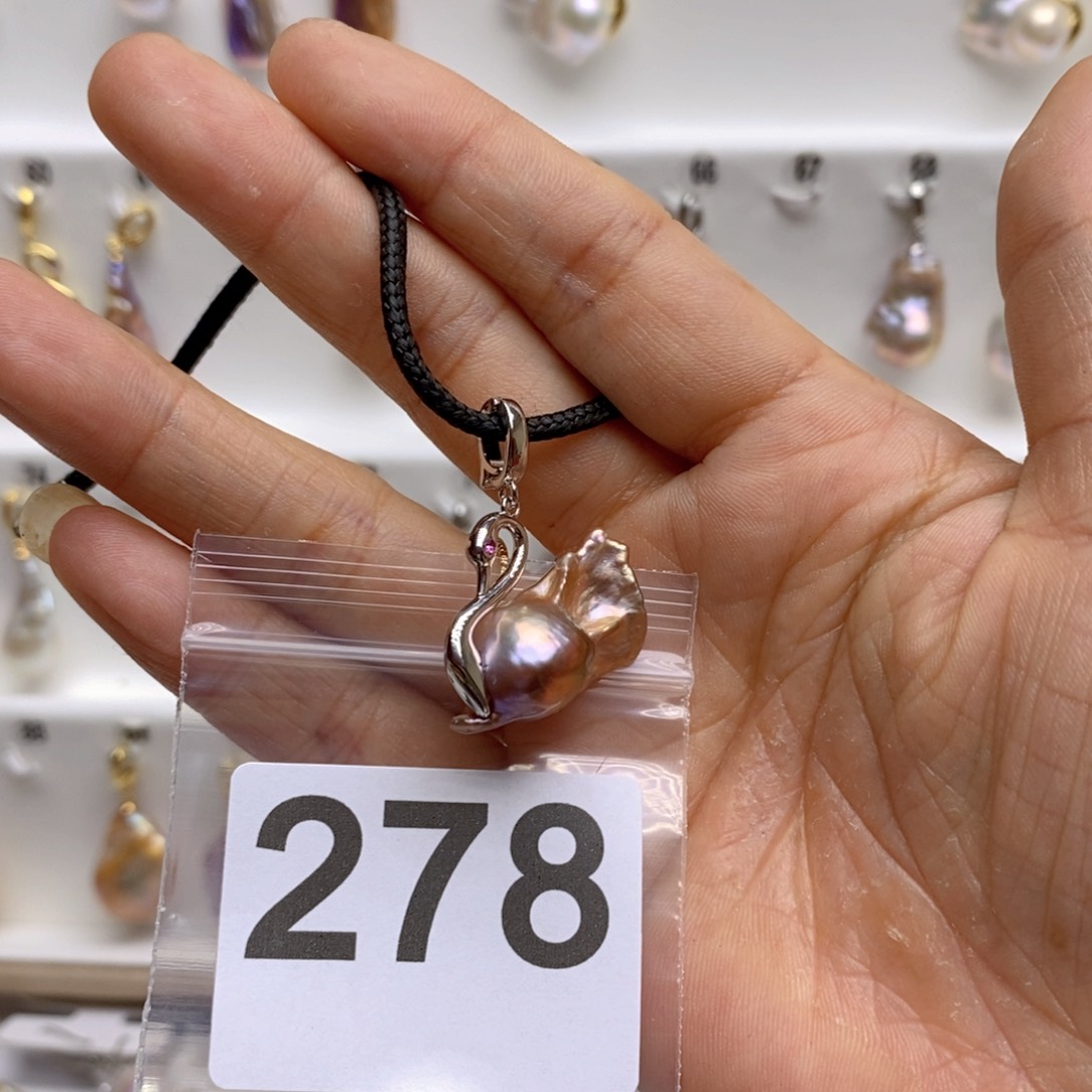 淡水珍珠颈饰银S925镶嵌278