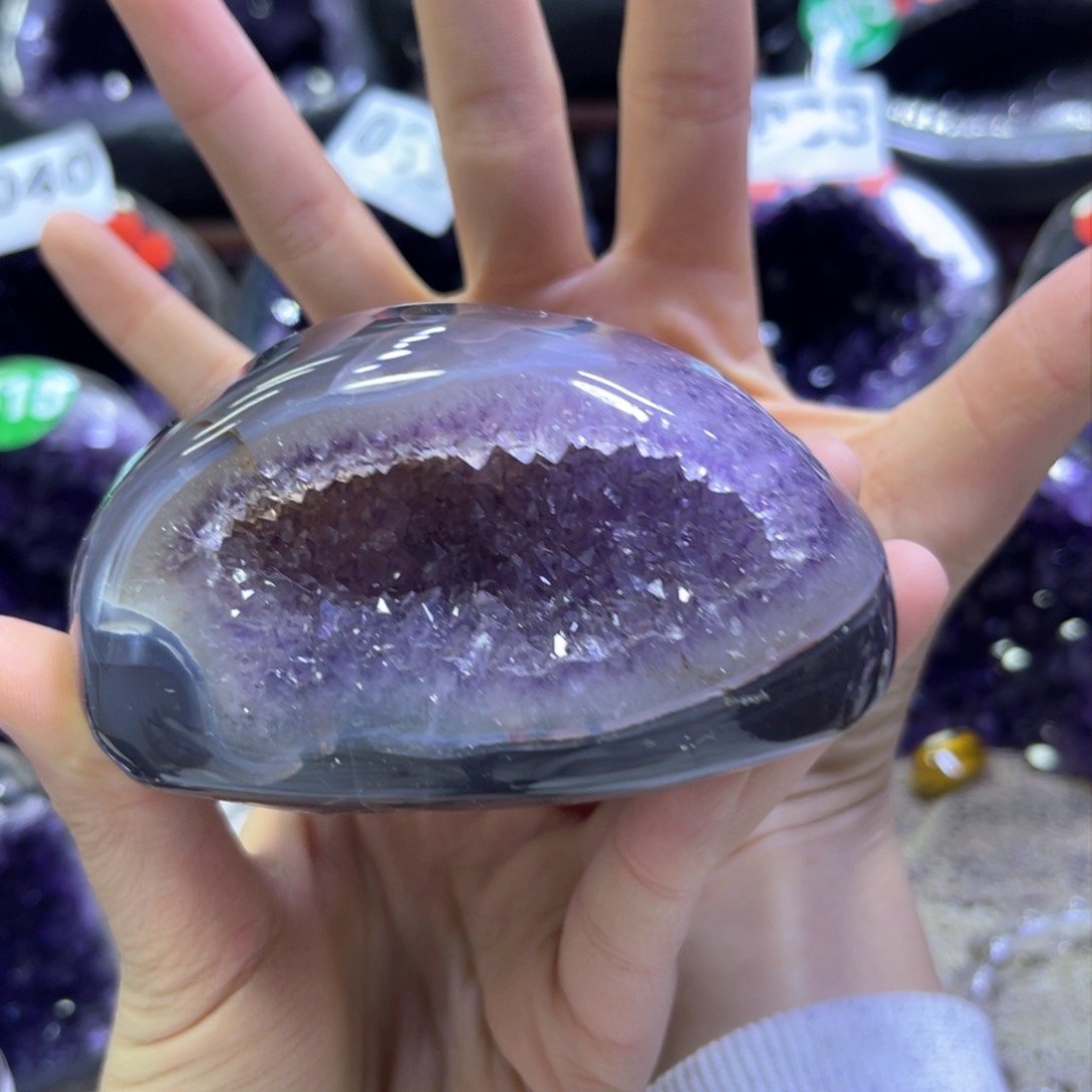 紫晶摆件未镶嵌紫水晶