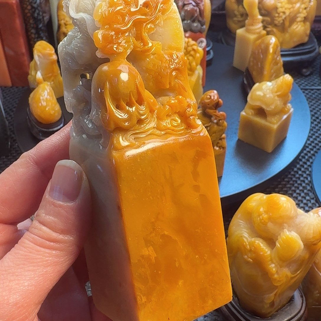 寿山石印石海****6老挝石