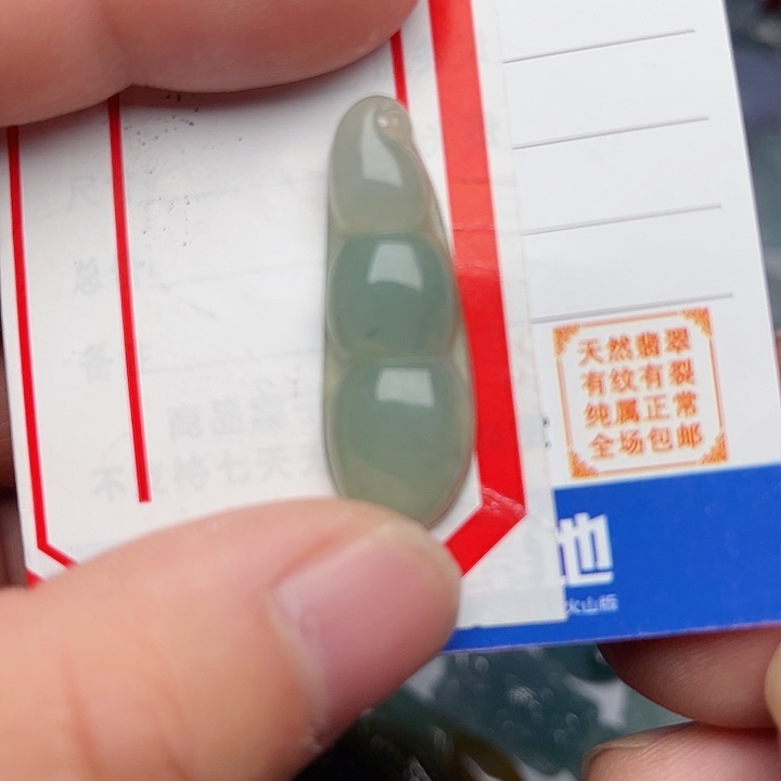 翡翠颈饰未镶嵌福豆