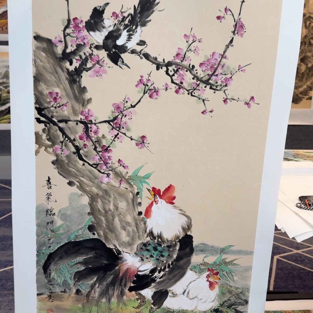 国画国画作品山水花鸟
