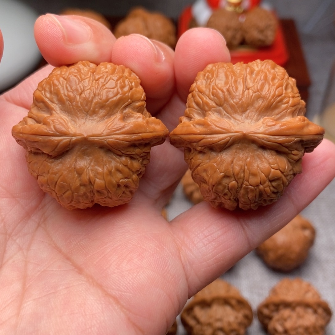 文玩核桃把件38全品绝配血麒麟