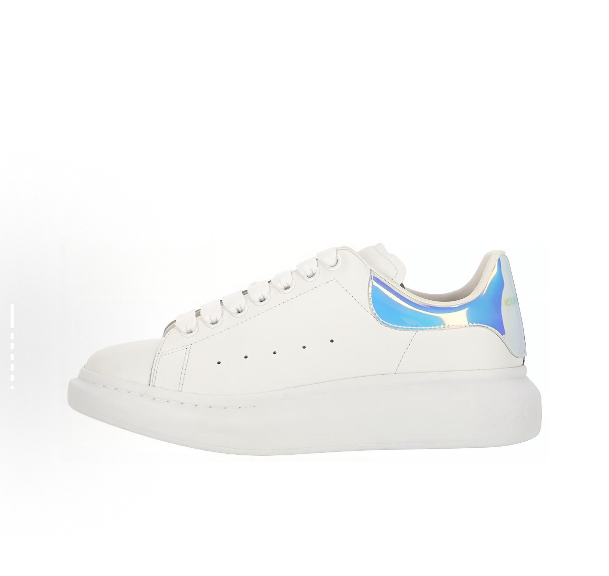 90新 Alexander McQueen/亚历山大·麦昆 42码 白炫彩尾 时尚板鞋