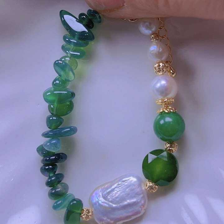 淡水珍珠手绳合金