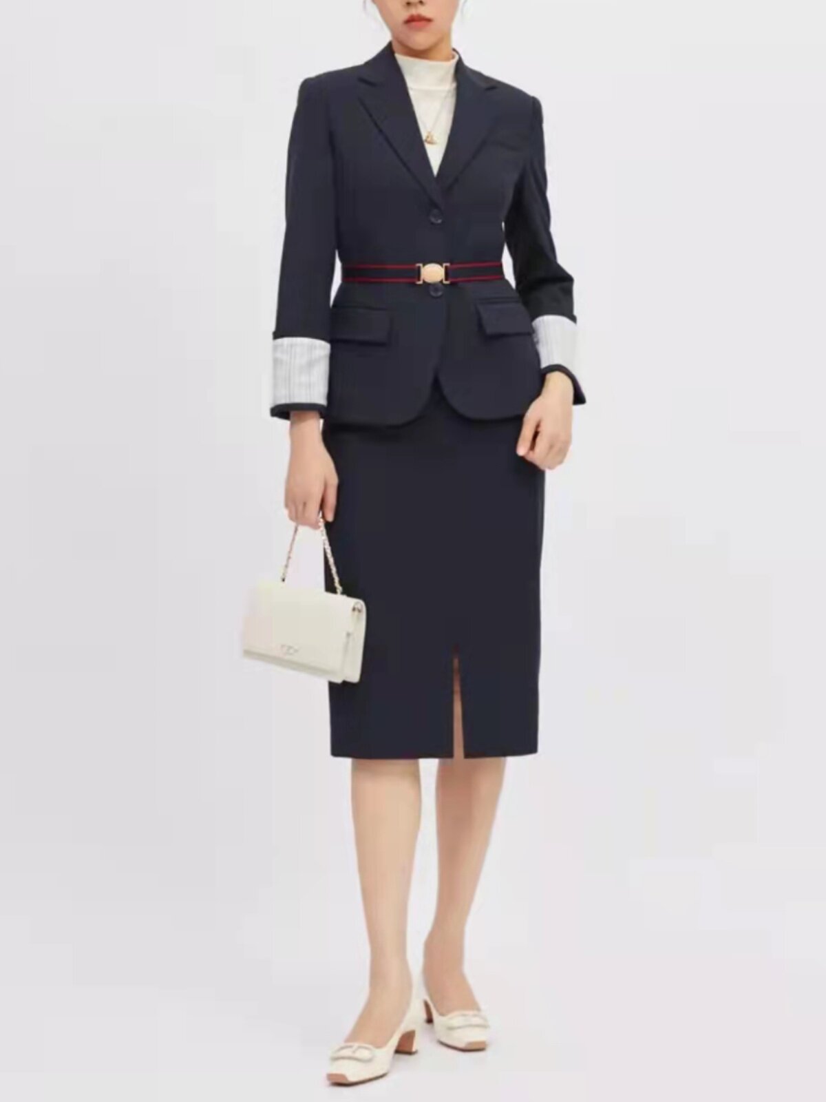 2025年春季高腰黑色包臀半身裙女1200257