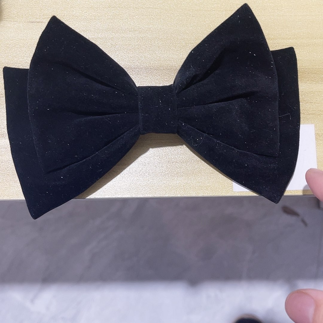 皮质铁合金蝴蝶结发夹