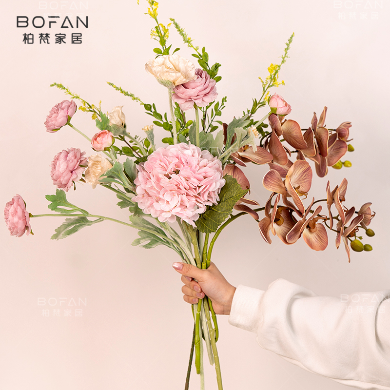 bofan/柏梵设计师把花浪漫精致花束现代简约仿真把花装饰艺术花艺