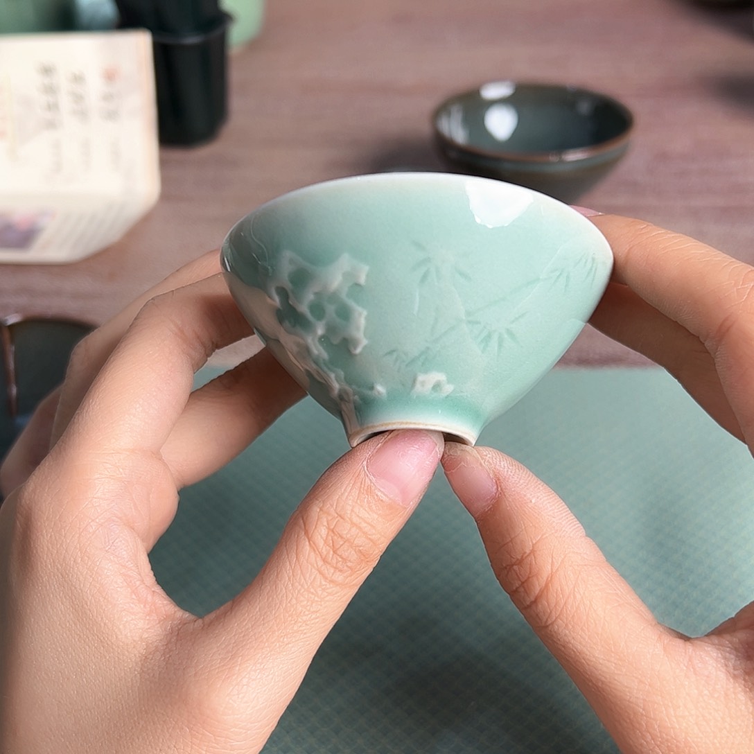 云间青瓷龙泉小米茶器