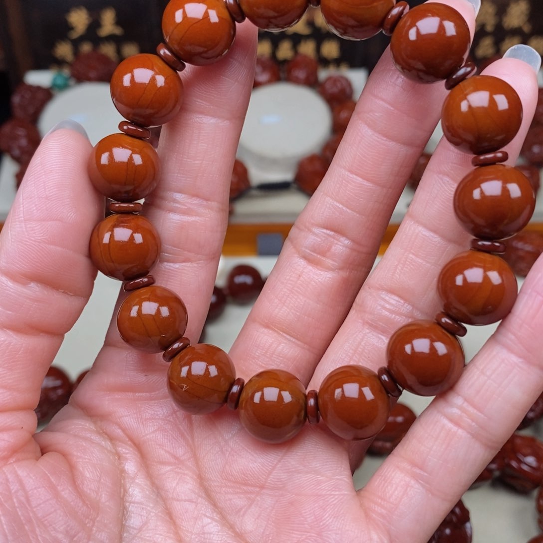 橄榄核吊坠峰光珠，