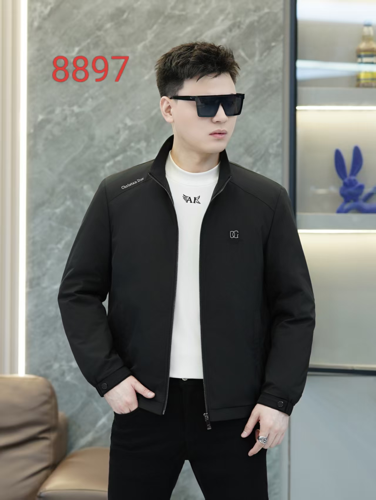 QYX8897立领厚款保暖男士潮流休闲百搭男士外套