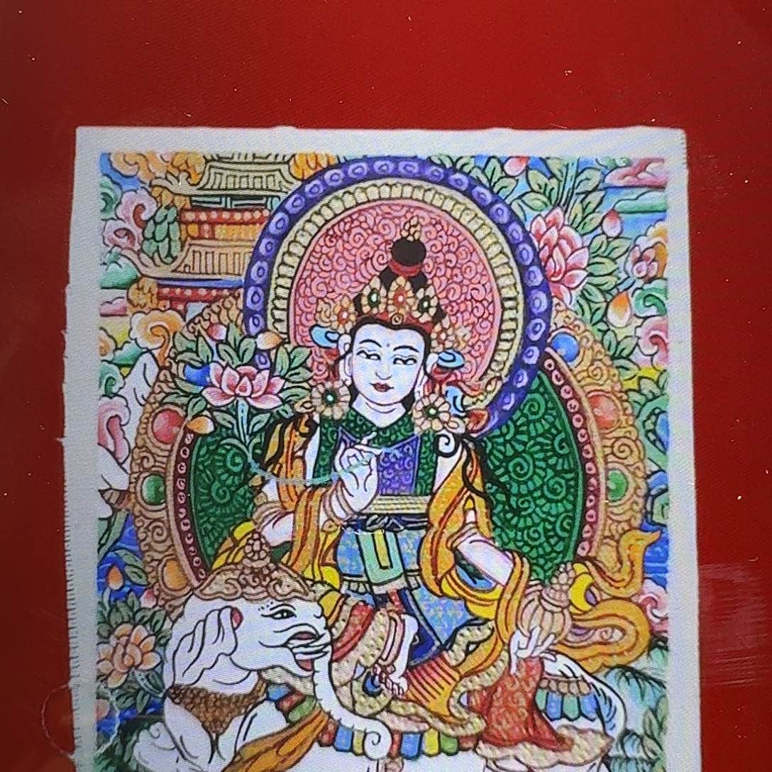 吊坠青海热贡纯手绘➕底稿绘画过程普贤