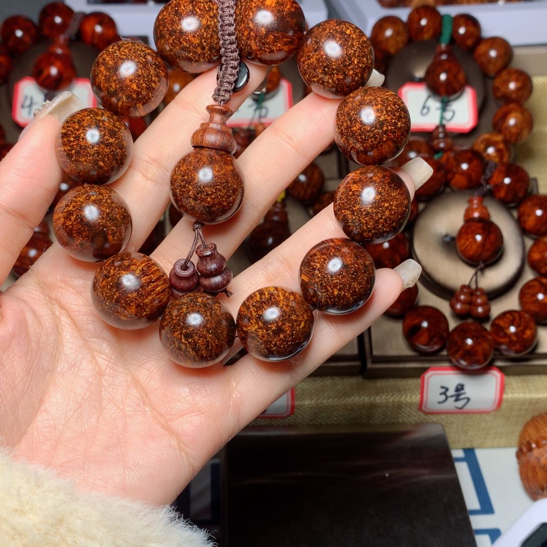 黄花梨/降香黄檀手串/手链老*