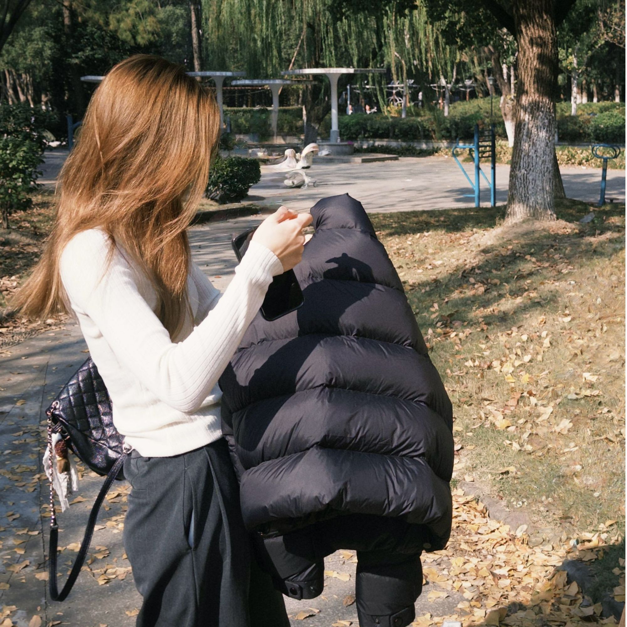 95白鸭绒 短款立领羽绒服女25S0820