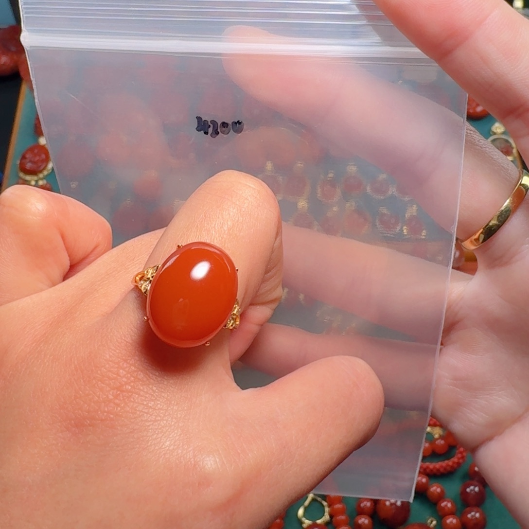 南红玛瑙南红银S925镶嵌