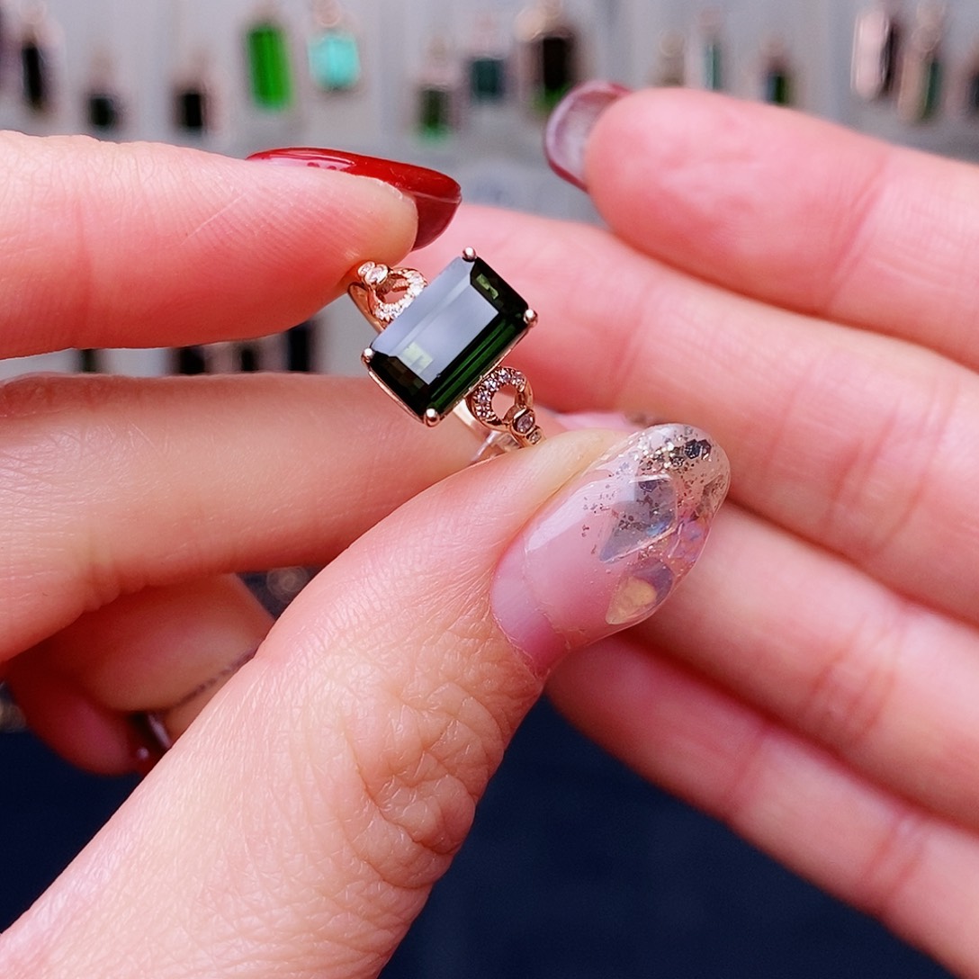 碧玺戒指碧玺18K金镶嵌