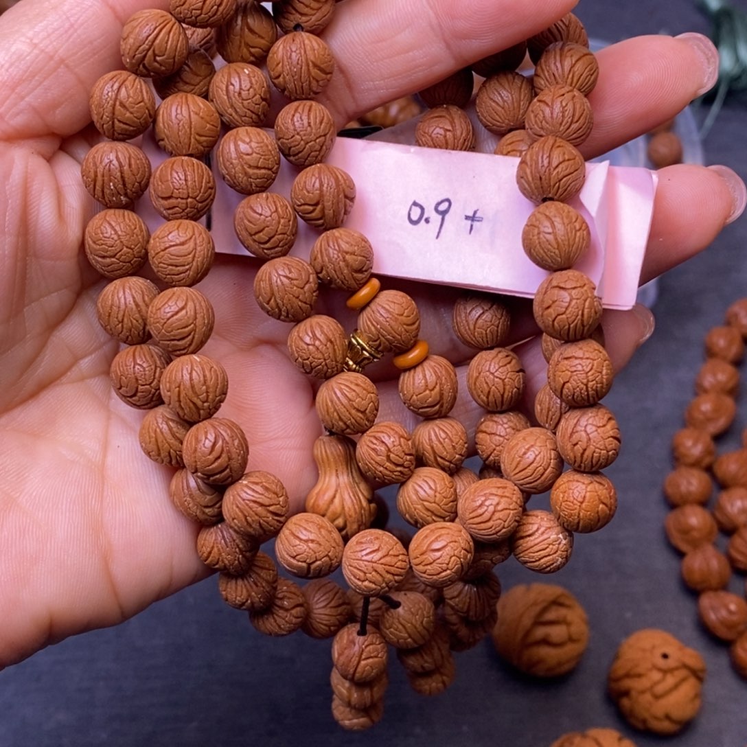 啰***嗦秦岭龙纹桃核108颗