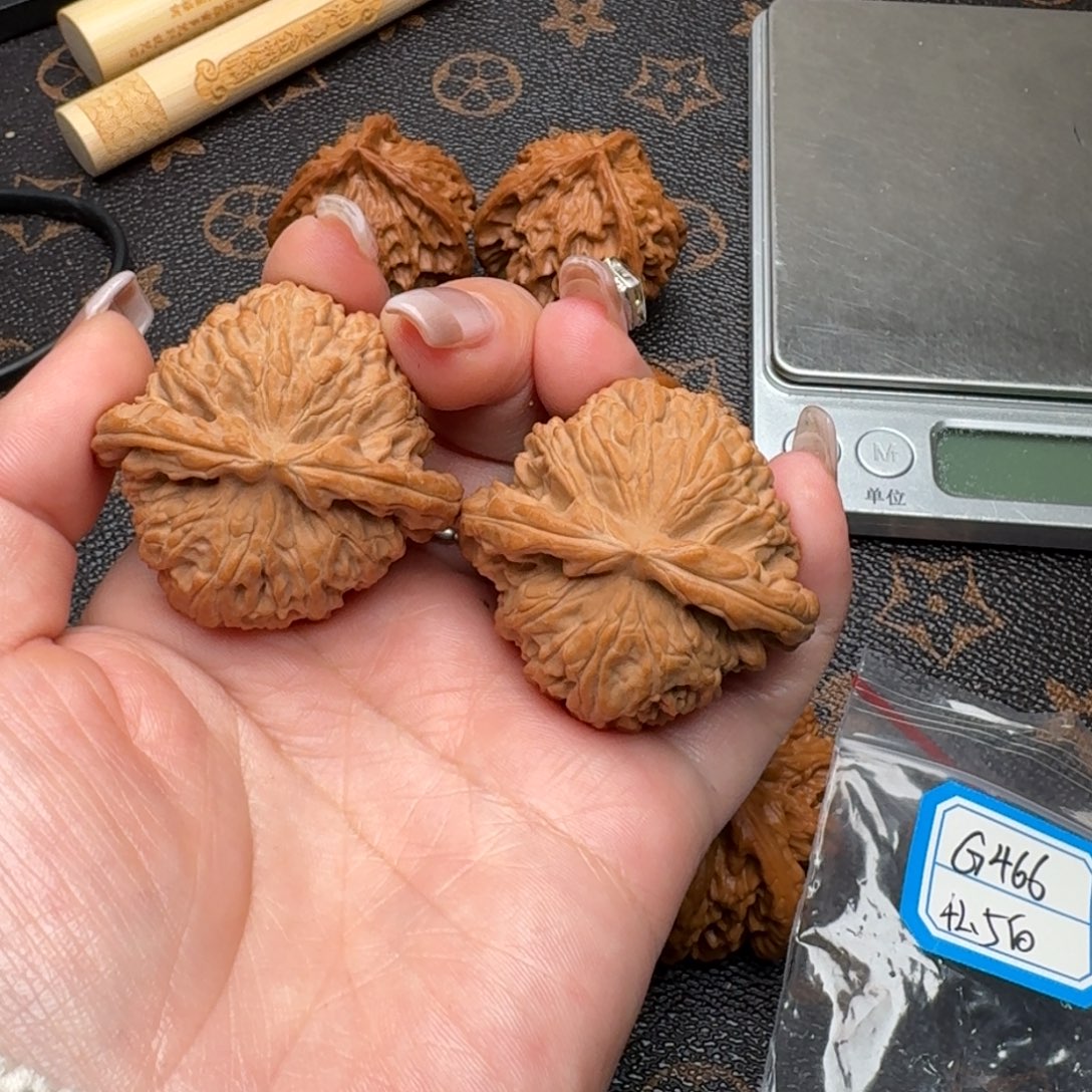 就***.文玩核桃把件42.5白G466