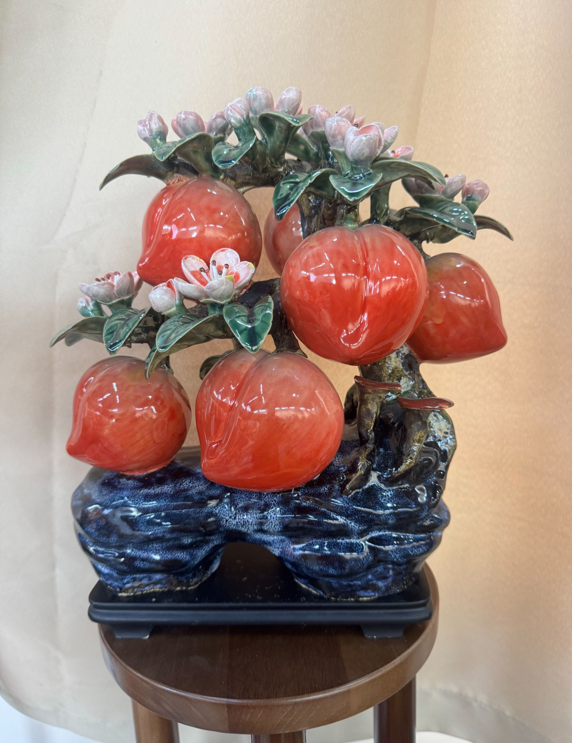 【福寿六果寿桃】石湾陶瓷家居摆件福寿安康送礼入伙贺寿高档摆件