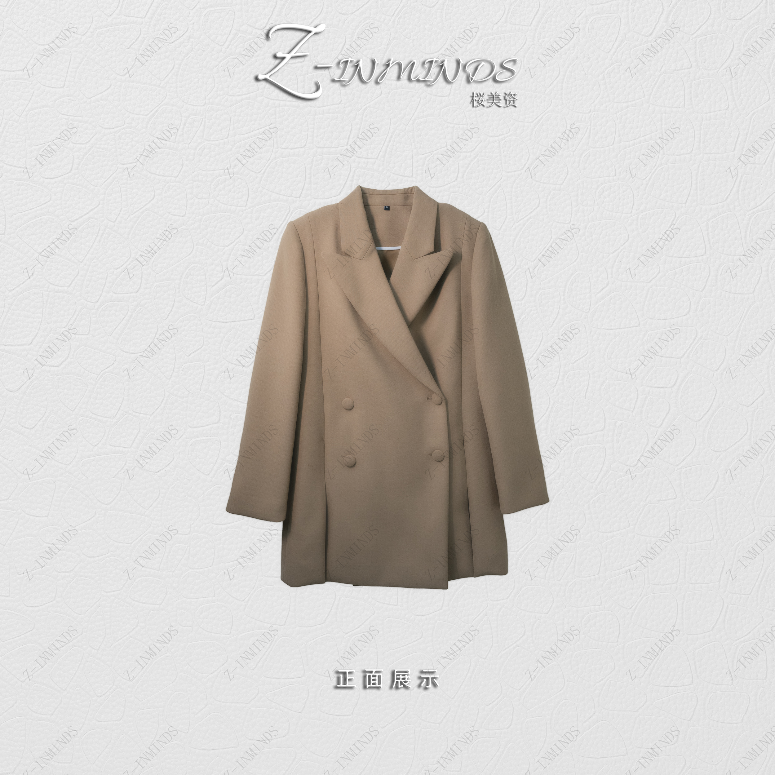 Z-INMINDS  侧开叉双排扣西服