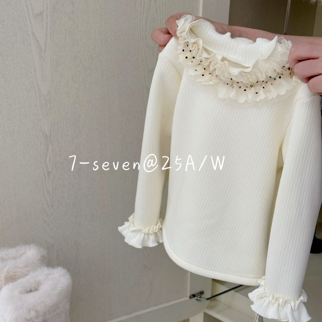 7seven·2025冬～花边加绒打底衫2504女童