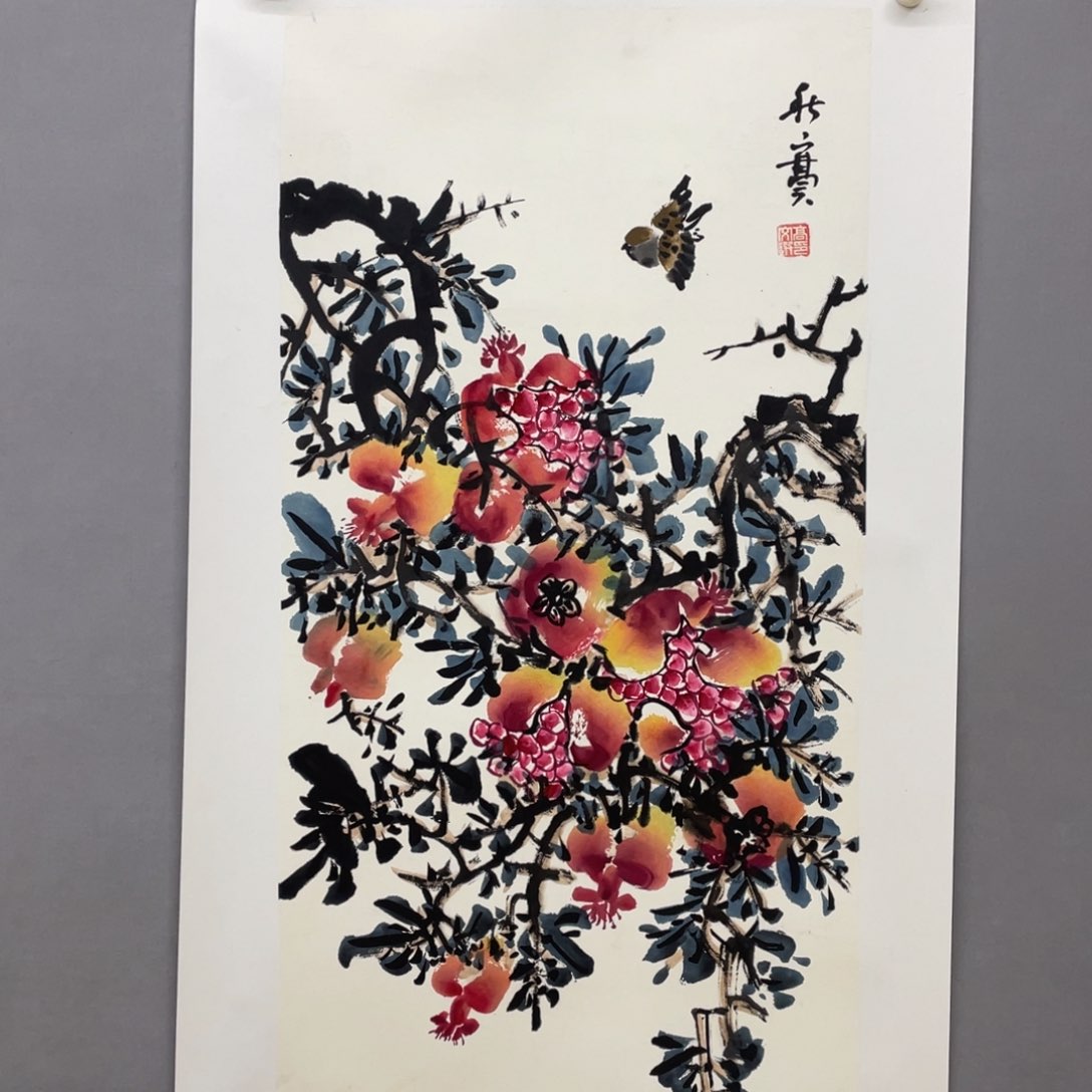 国画艺术家真人手绘