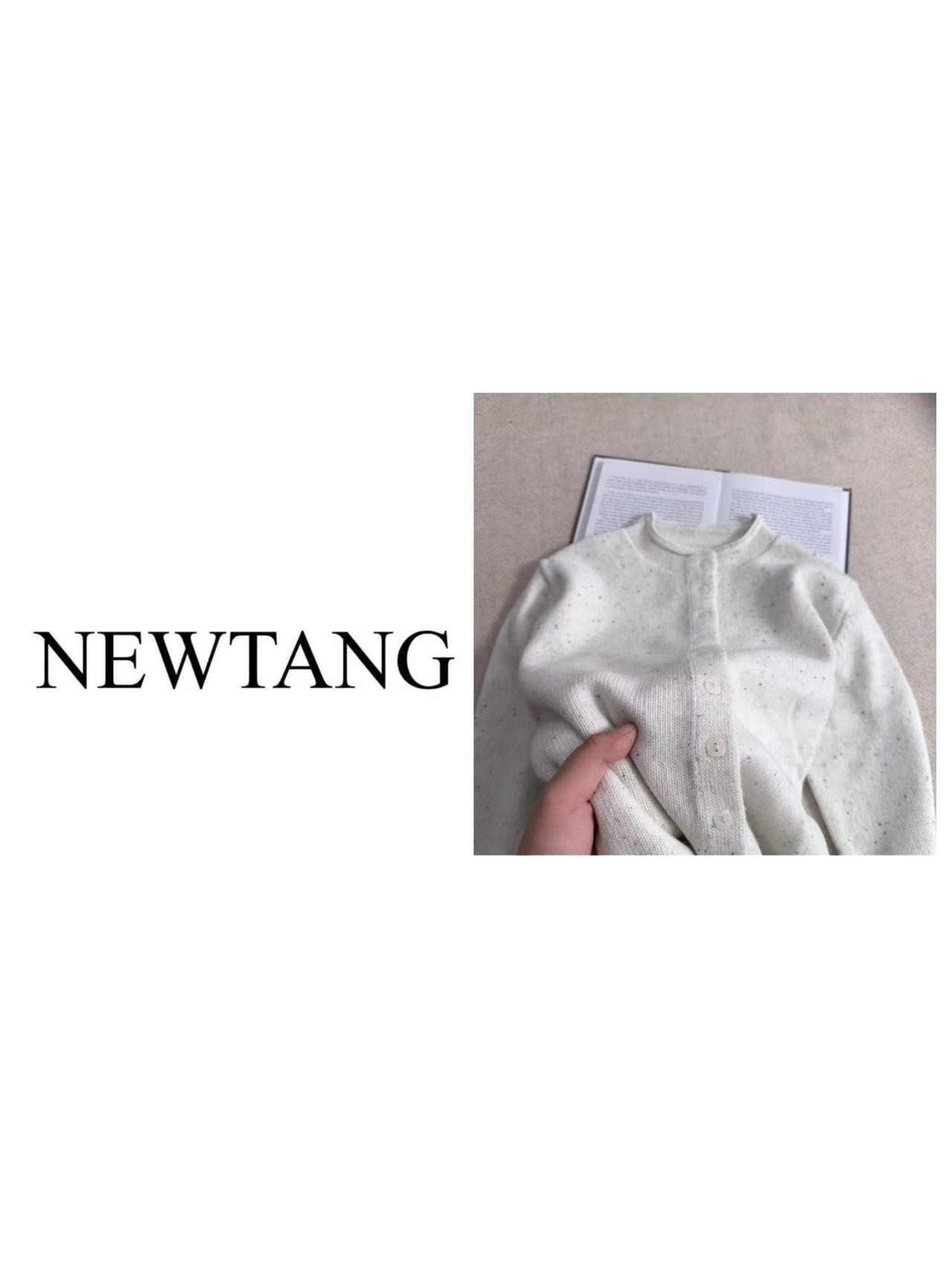 【冬日暖阳】1185女外穿长袖百搭上衣亮丝线圆领宽松显瘦毛衣