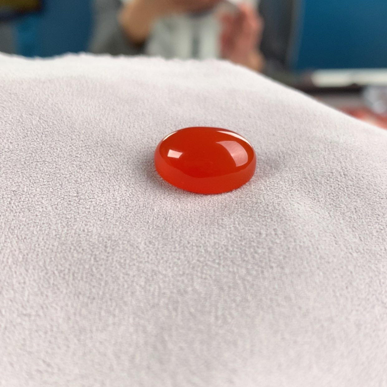 【闪购商品】南红玛瑙冰红戒面2.86 g未镶嵌按***贝