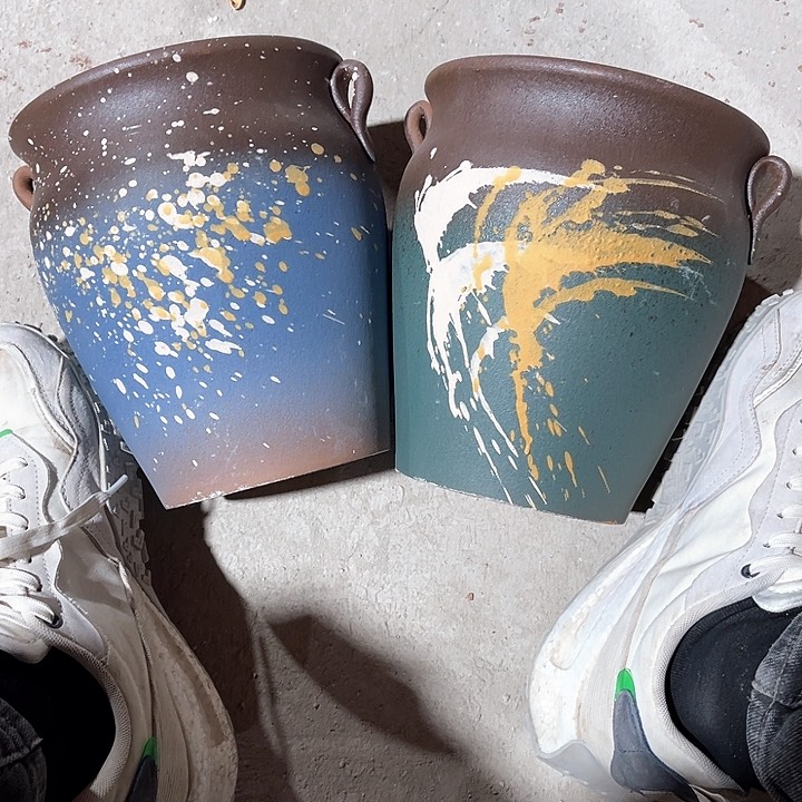 红陶口径18高度21两只正品