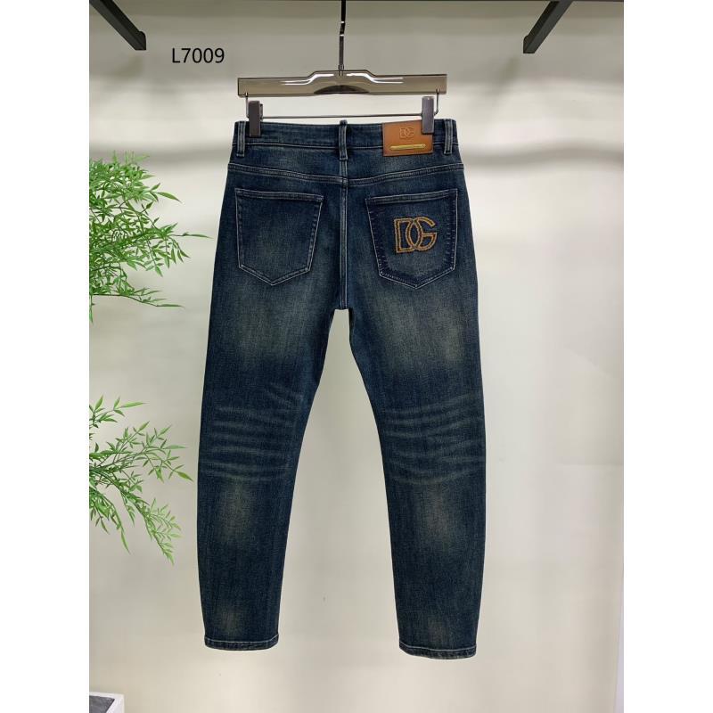 2025秋冬轻奢高端欧货牛仔裤新款男洗水重工微弹中腰小直筒小脚裤