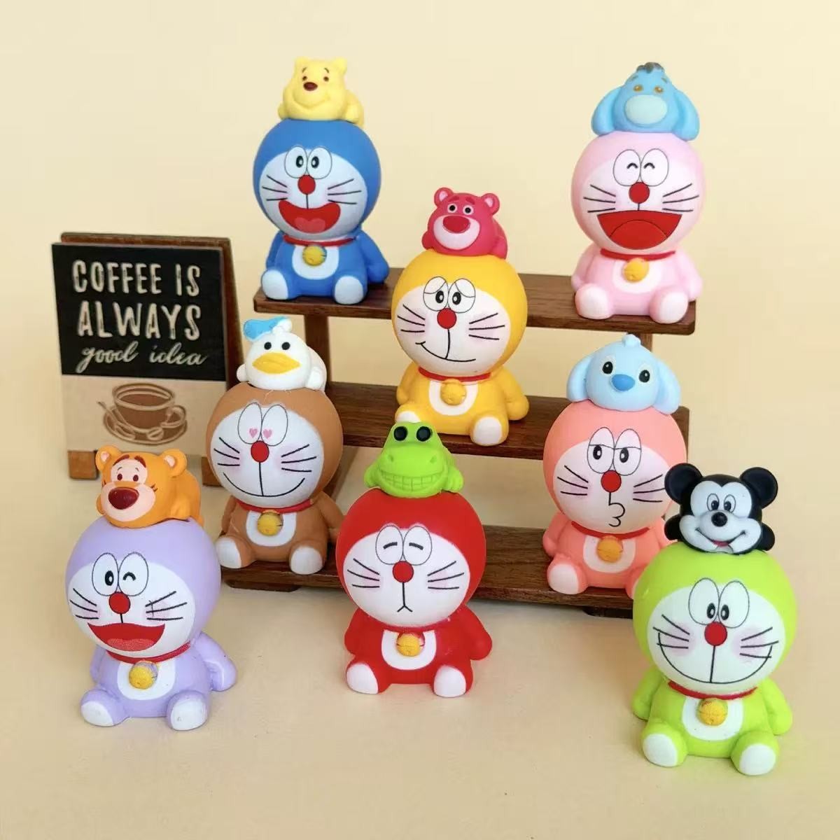 【九宫格玩法】手感漆迪迪叮当猫diy饰品挂件钥匙扣小摆件树脂