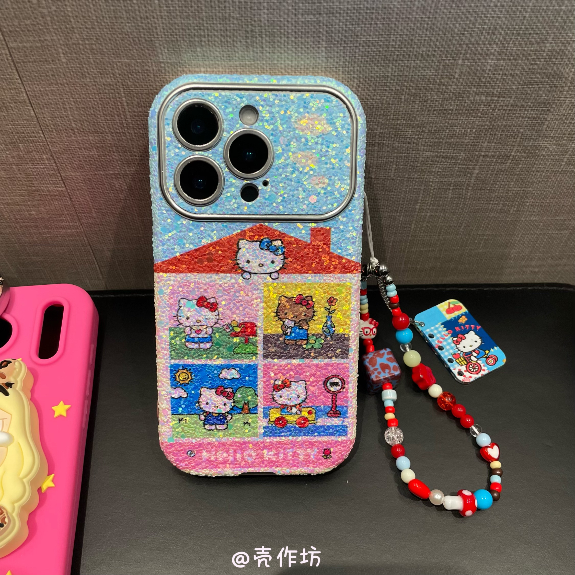 甜美可爱房屋Kitty造型适用苹果iPhone17pro/16/15/14防摔手机壳