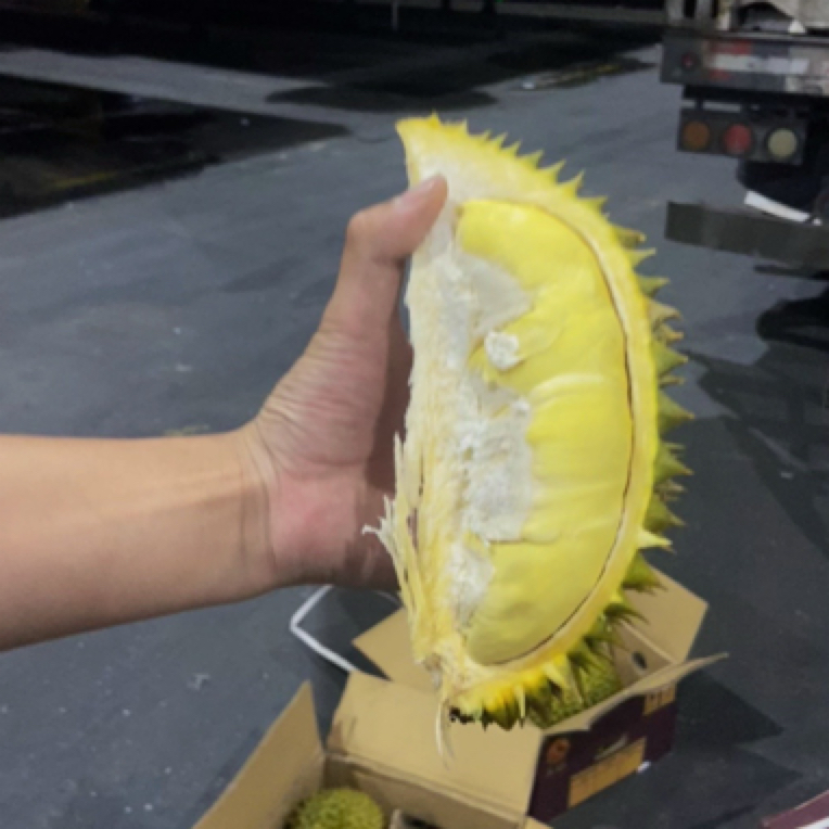 泰国金枕鲜榴莲核小3 - 6斤进口树上熟肉多口感好软糯香甜带壳整个新鲜水果金枕泰国