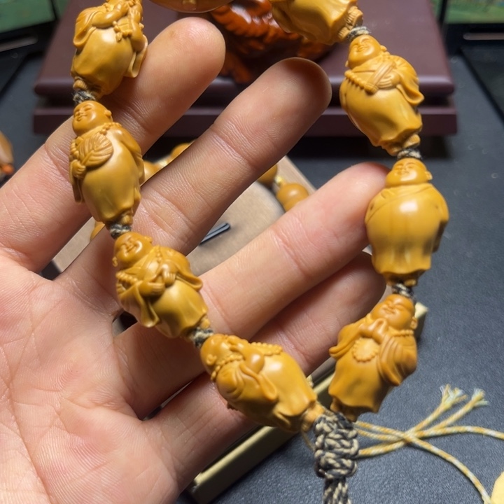 橄榄核手串/手链橄榄核雕小和尚