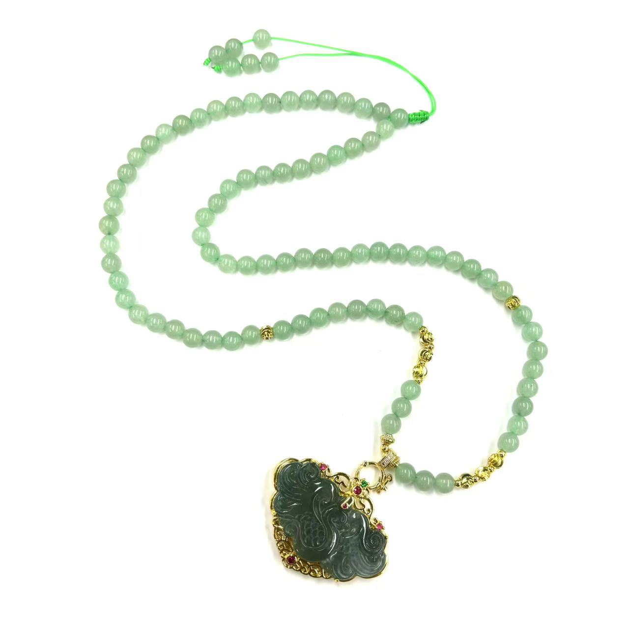 y2421/x615翡翠凤凰设计款DIY冰葡萄毛衣链-赠礼盒