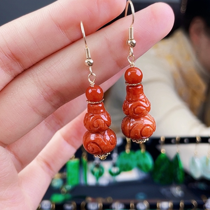 翡翠耳饰未镶嵌饰品