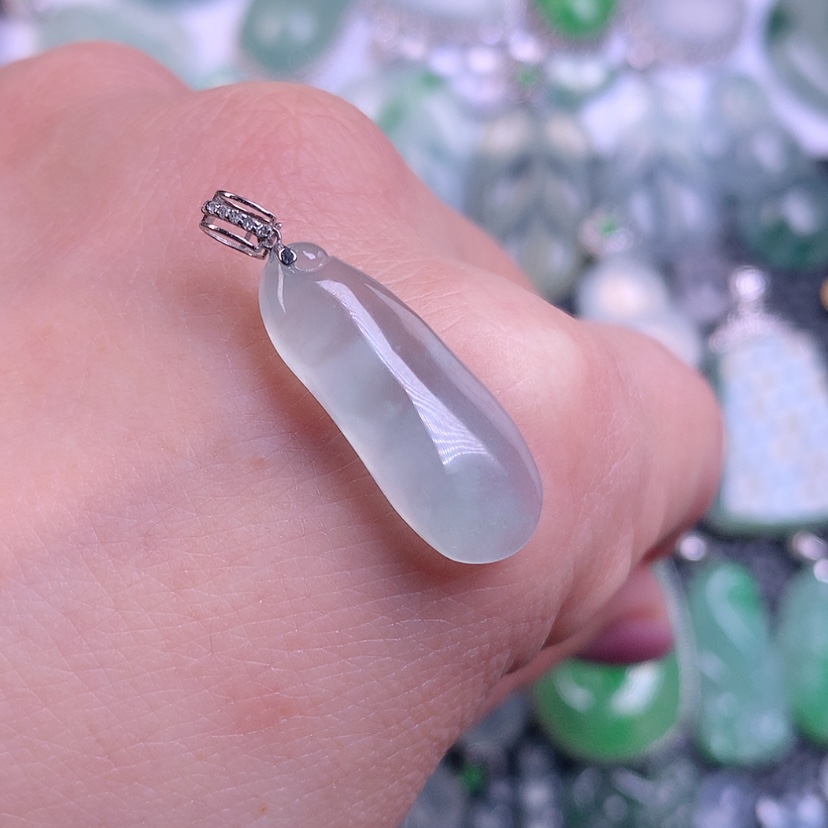 【闪购商品】翡翠颈饰18K金镶嵌天然缅甸翡翠