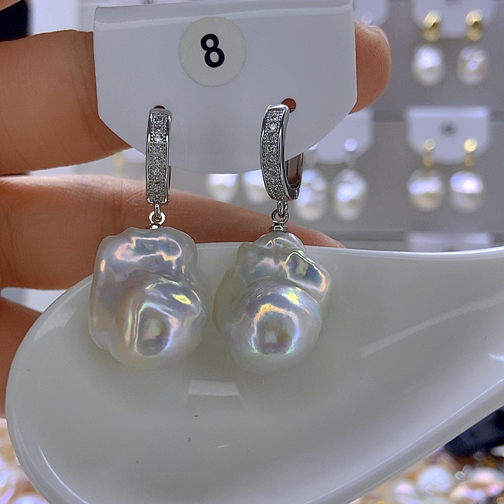 ****～淡水珍珠银S925镶嵌颈饰8