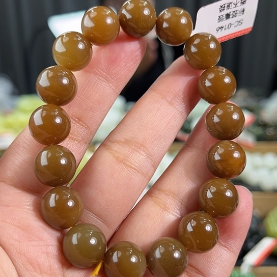 手链未镶嵌和田玉纯天然新疆且末全唐卡12黄金糖