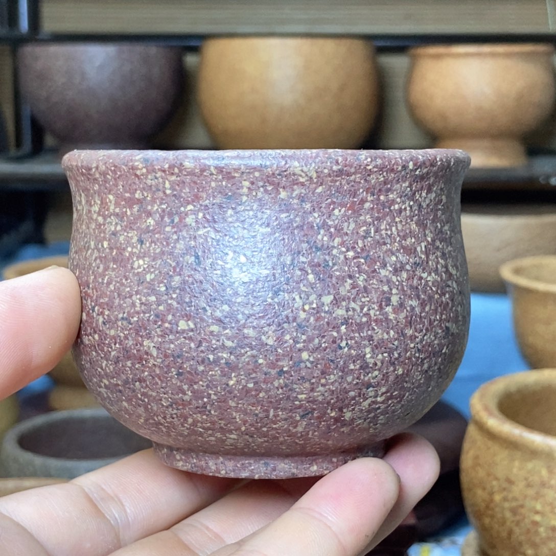 茶杯紫砂10目粗砂手工料半手工180毫升