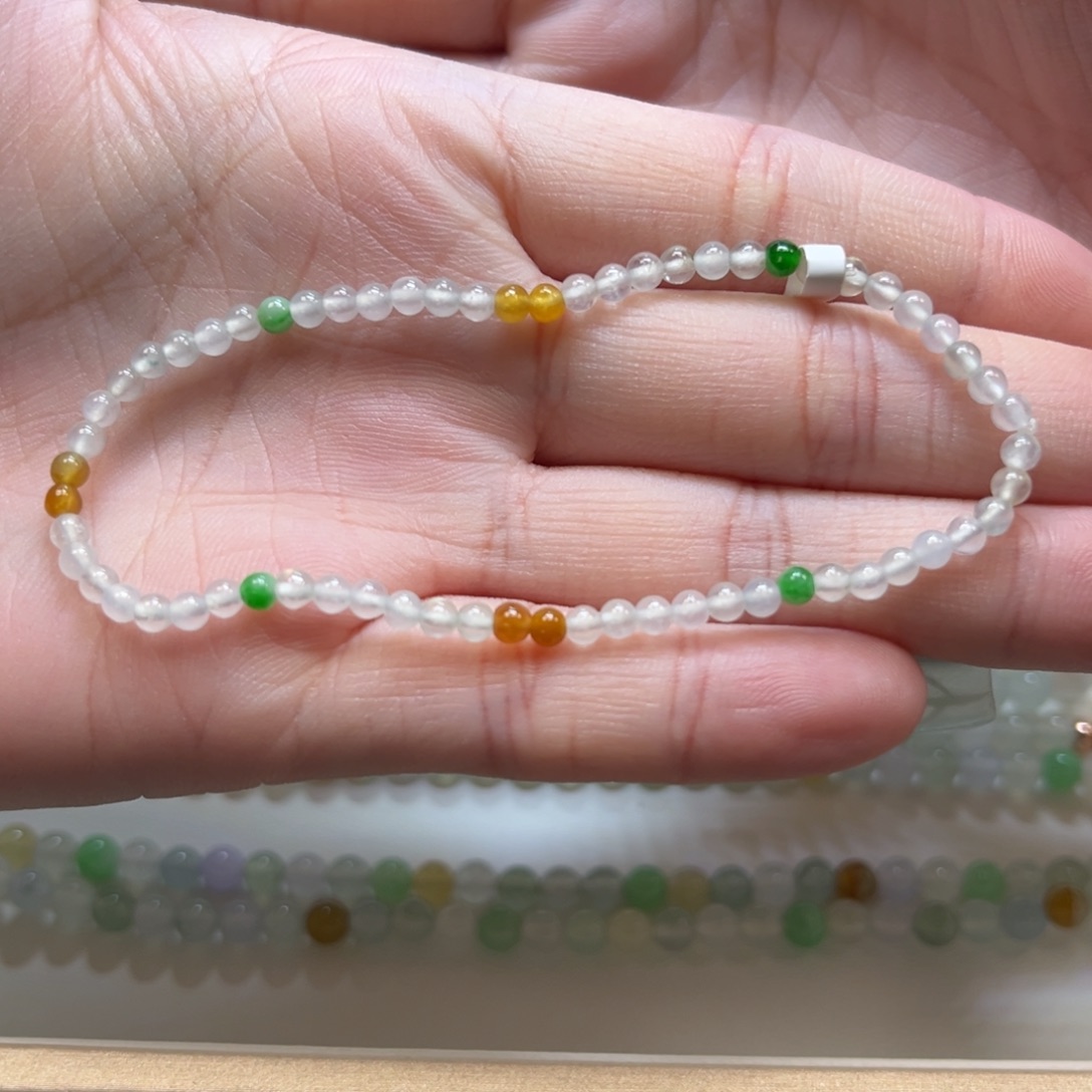 翡翠未镶嵌手串缅甸翡翠卡2.9