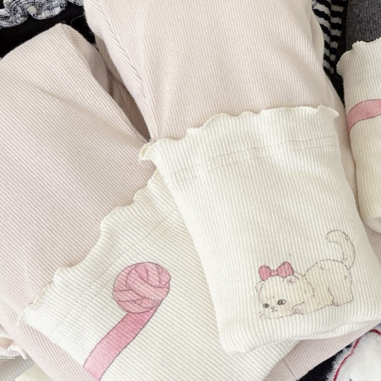 7-seven正品女童蚕丝棉加厚打底裤~