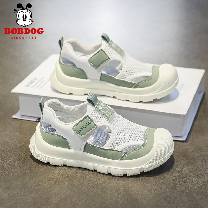 Bobdog/巴布豆2025夏季溯溪凉鞋涉水鞋男女童镂空中大童百搭包头