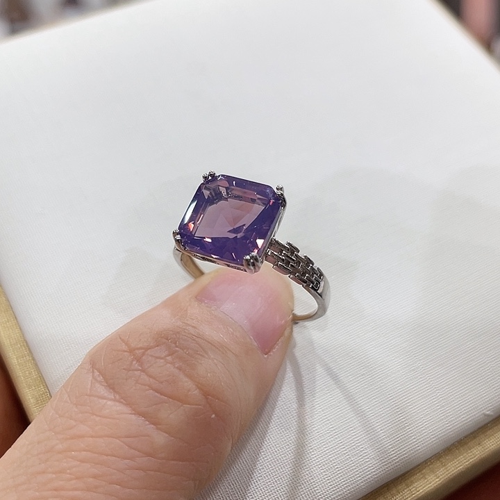 未镶嵌水晶珠宝半成品紫玉晶