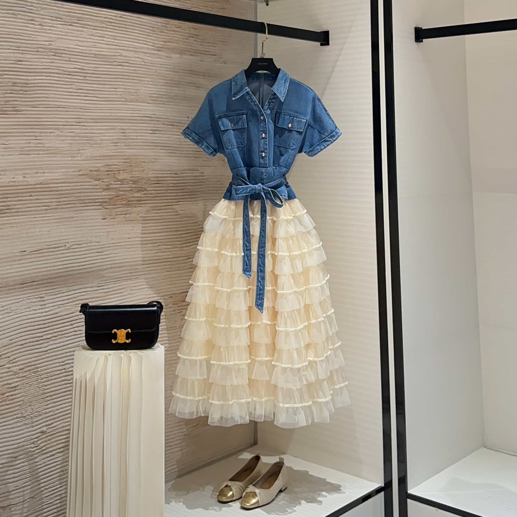 夏季设计师款气质国风显瘦收腰连衣裙CO-01