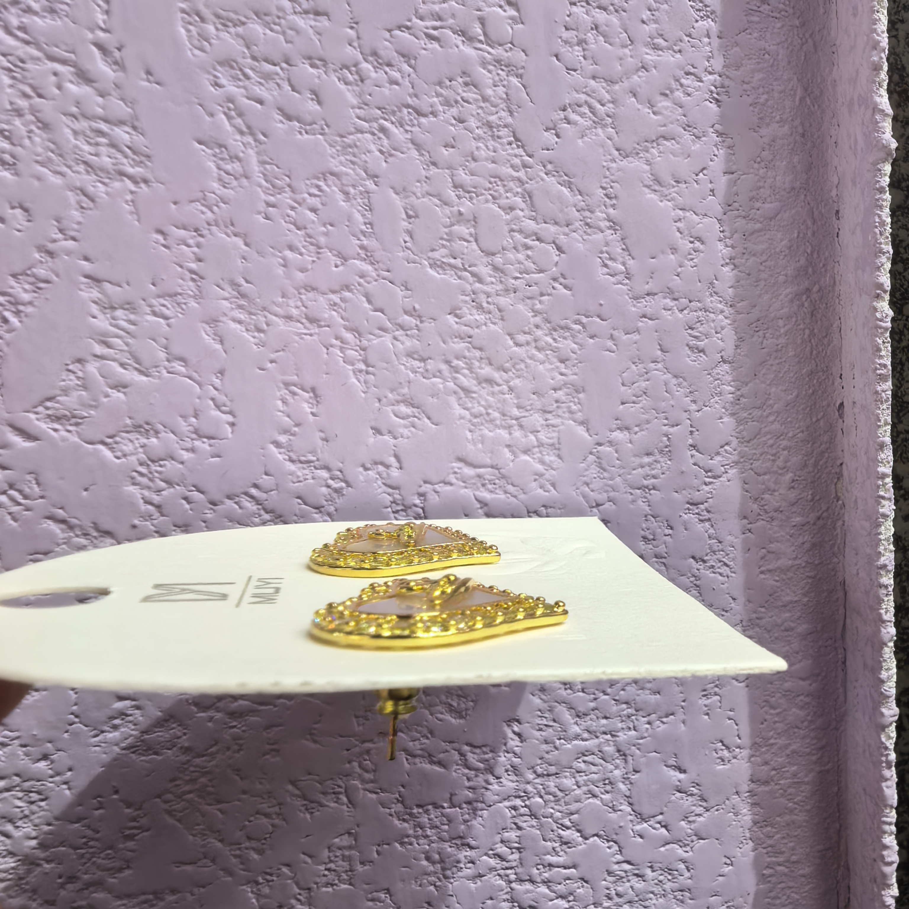 A519金色爱心星球闪闪贝贝耳钉耳饰