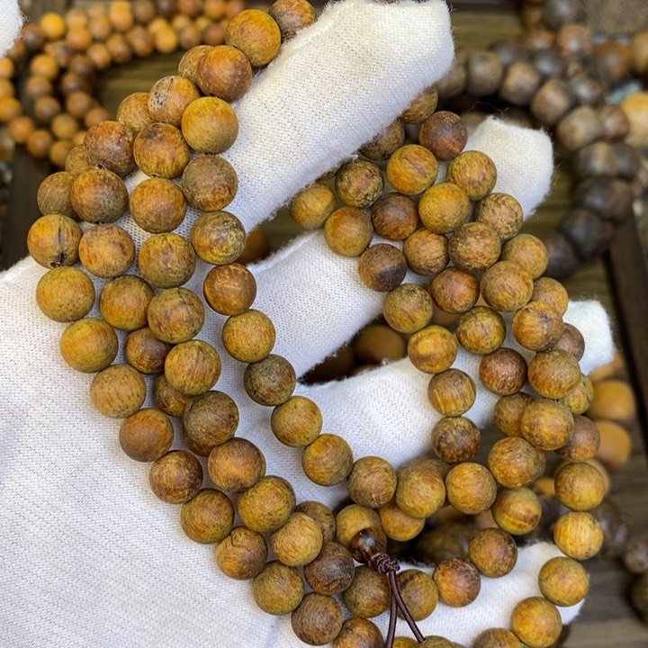 贡木手串/手链0.8荧光绿水波