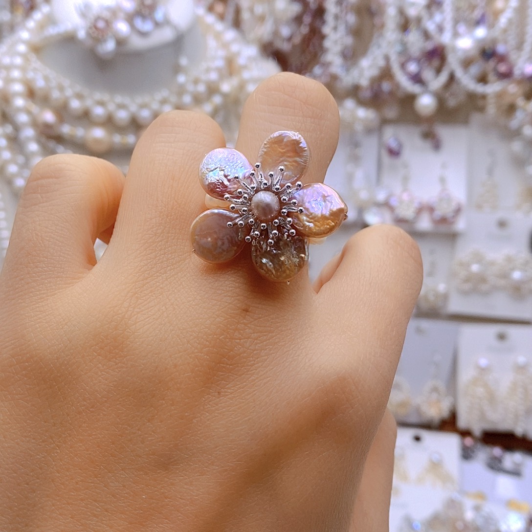 是***呀银S925镶嵌淡水珍珠耳饰