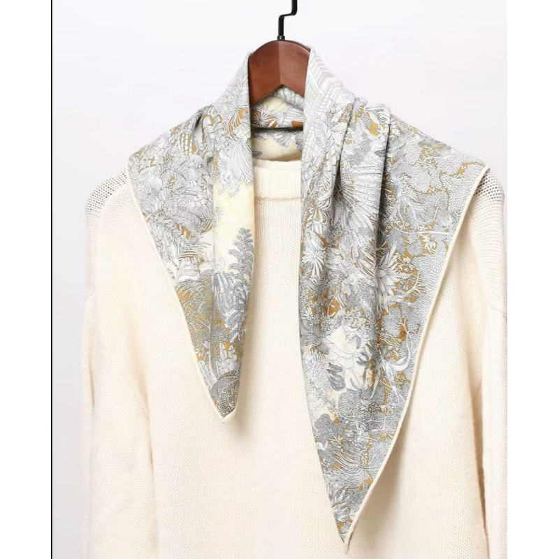 【福宝雨林小号】65*65棉麻双面围巾方巾春秋冬款P682